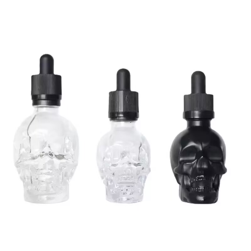 Bitters Bottle Set - Стеклянный спрей, горькая бутылка-капельница, скраб, череп,