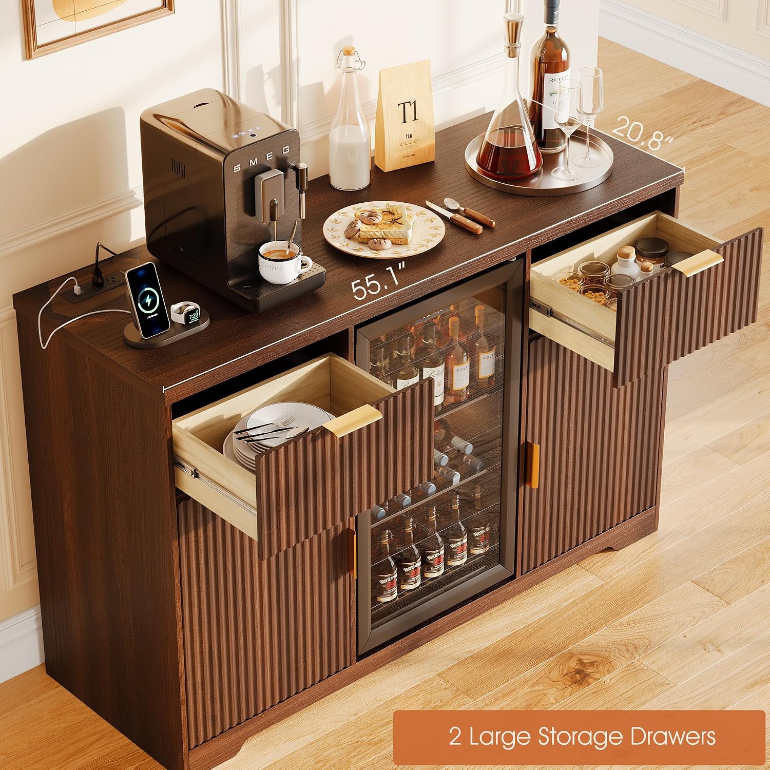 55-дюймовый кофейный барный шк – обзор и цена Home Bar And Fridge