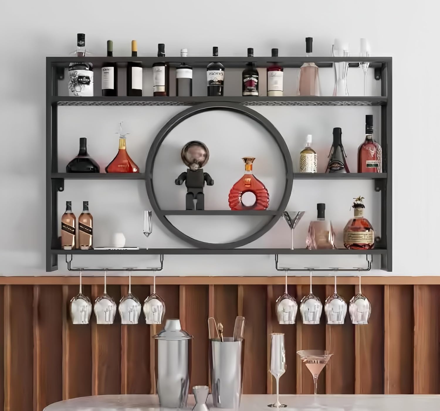 Настенная металлическая полка  – обзор и цена Home Bar Shelves