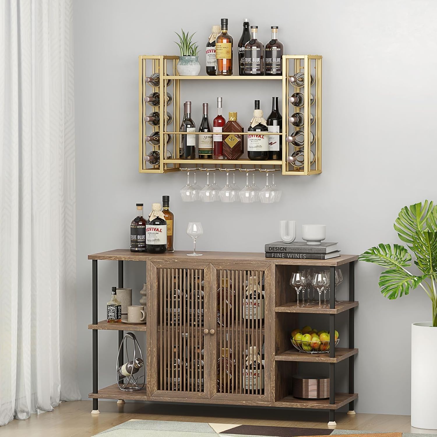 Настенная винная полка, настен – обзор и цена Home Bar Shelf
